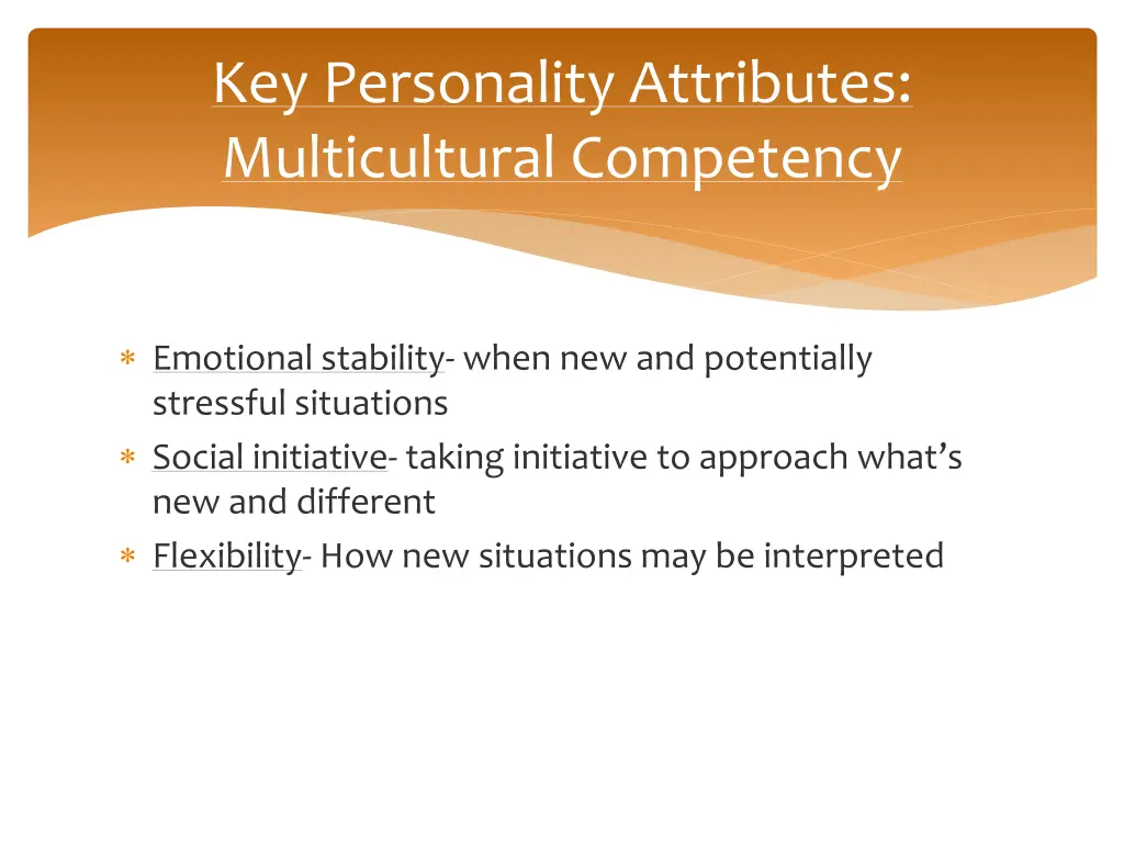 key personality attributes multicultural 1