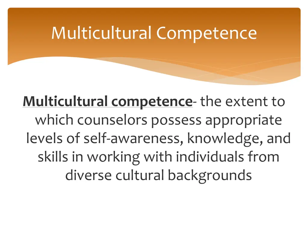 multicultural competence