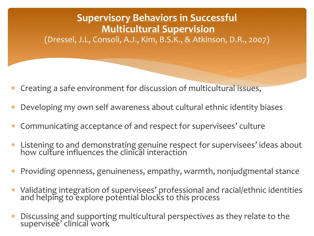 supervisory behaviors in successful multicultural