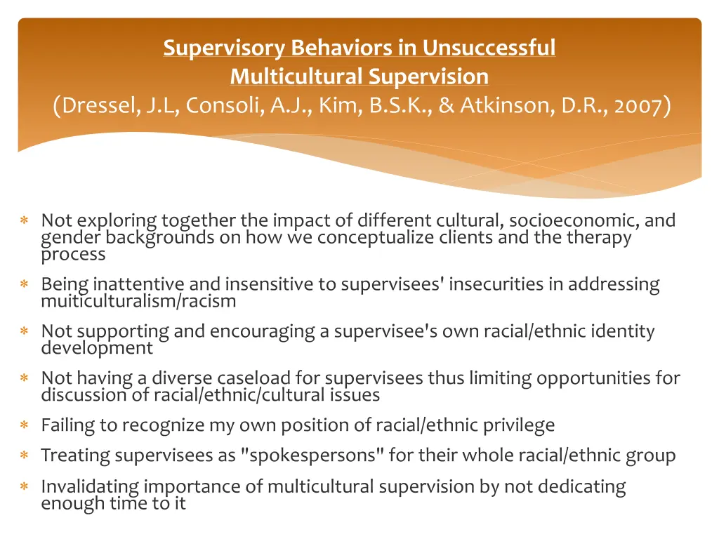 supervisory behaviors in unsuccessful 1