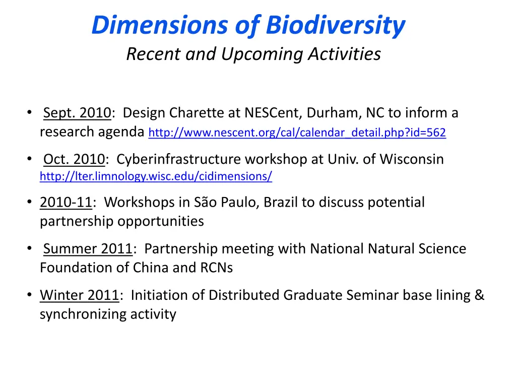 dimensions of biodiversity recent and upcoming