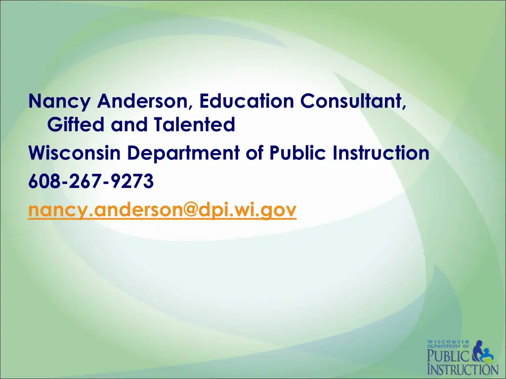 nancy anderson education consultant gifted