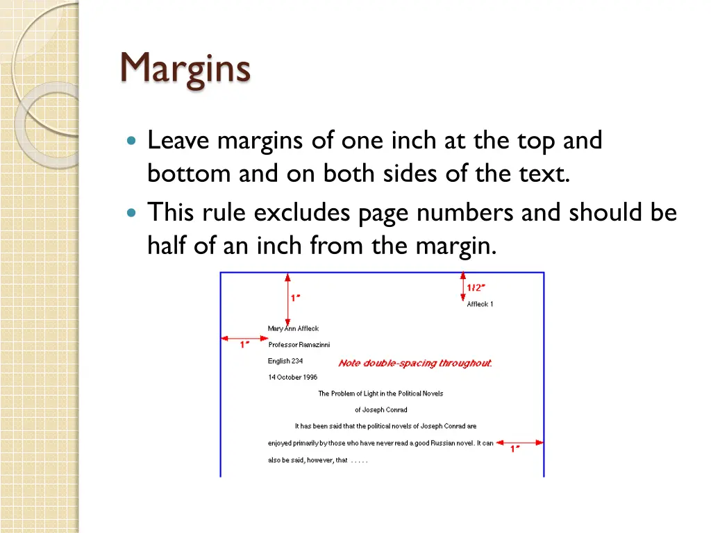 margins