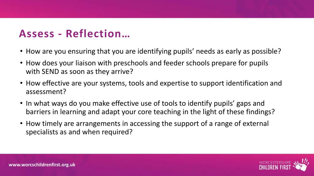 assess reflection