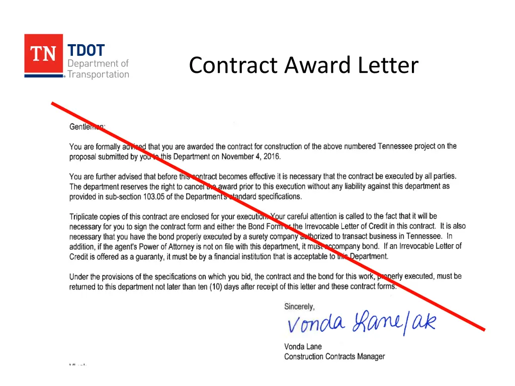 contract award letter