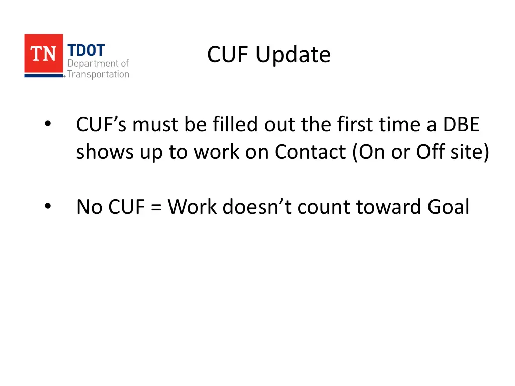 cuf update