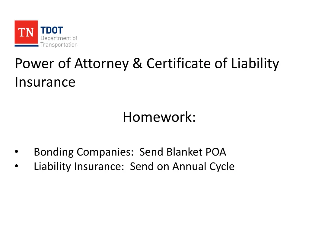 power of attorney certificate of liability