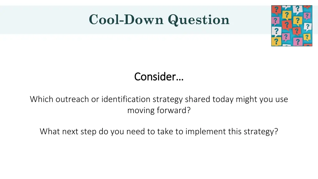 cool down question