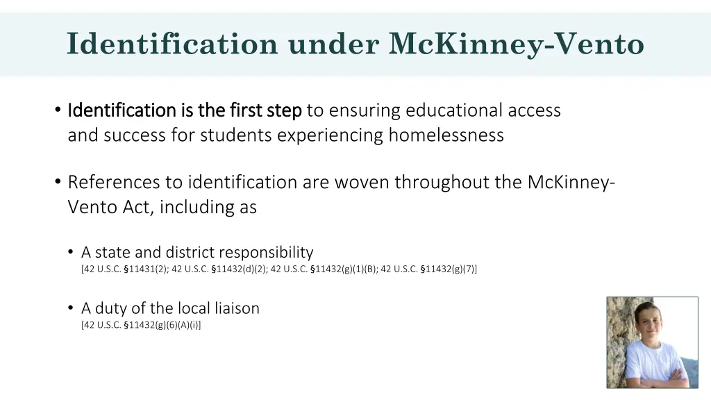 identification under mckinney vento