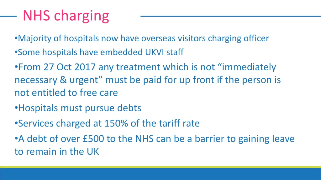 nhs charging