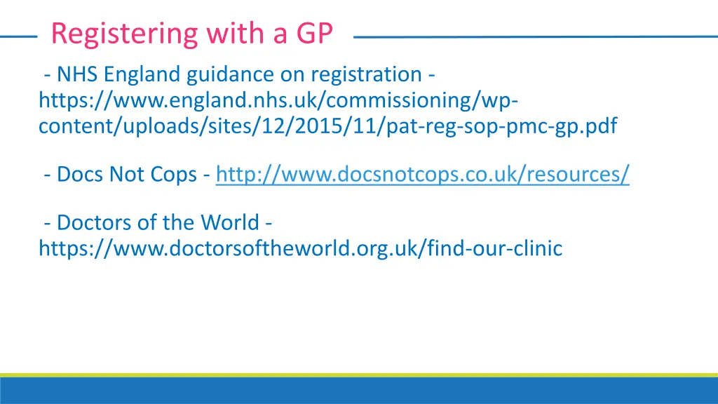 registering with a gp nhs england guidance