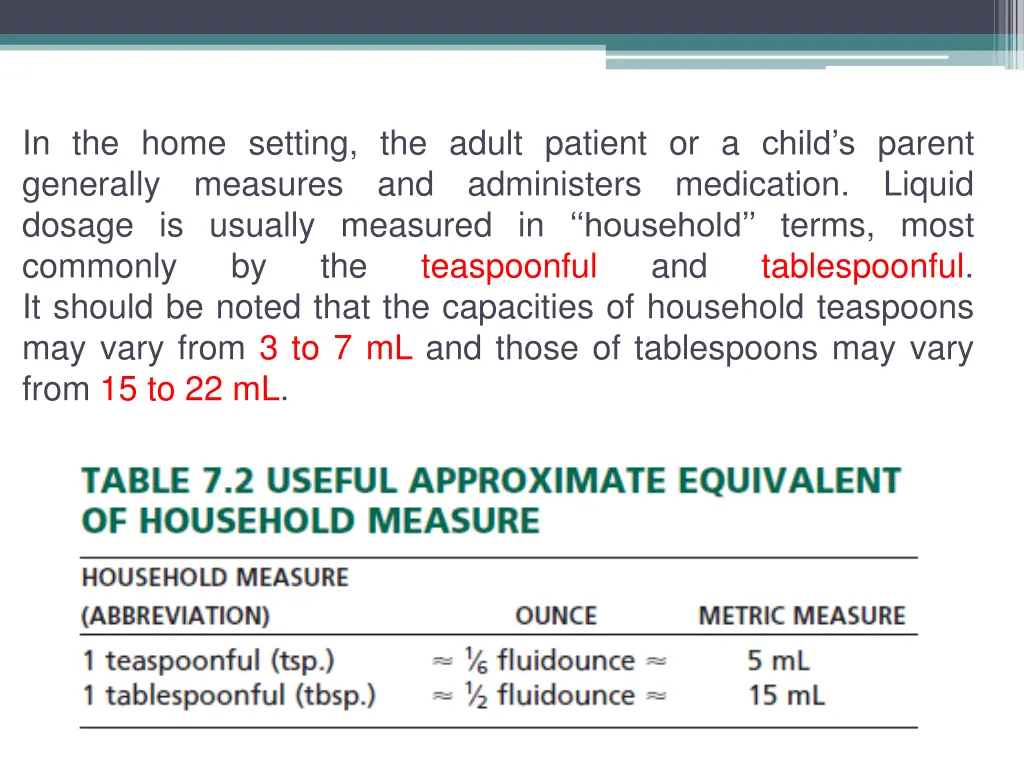 in the home setting the adult patient or a child