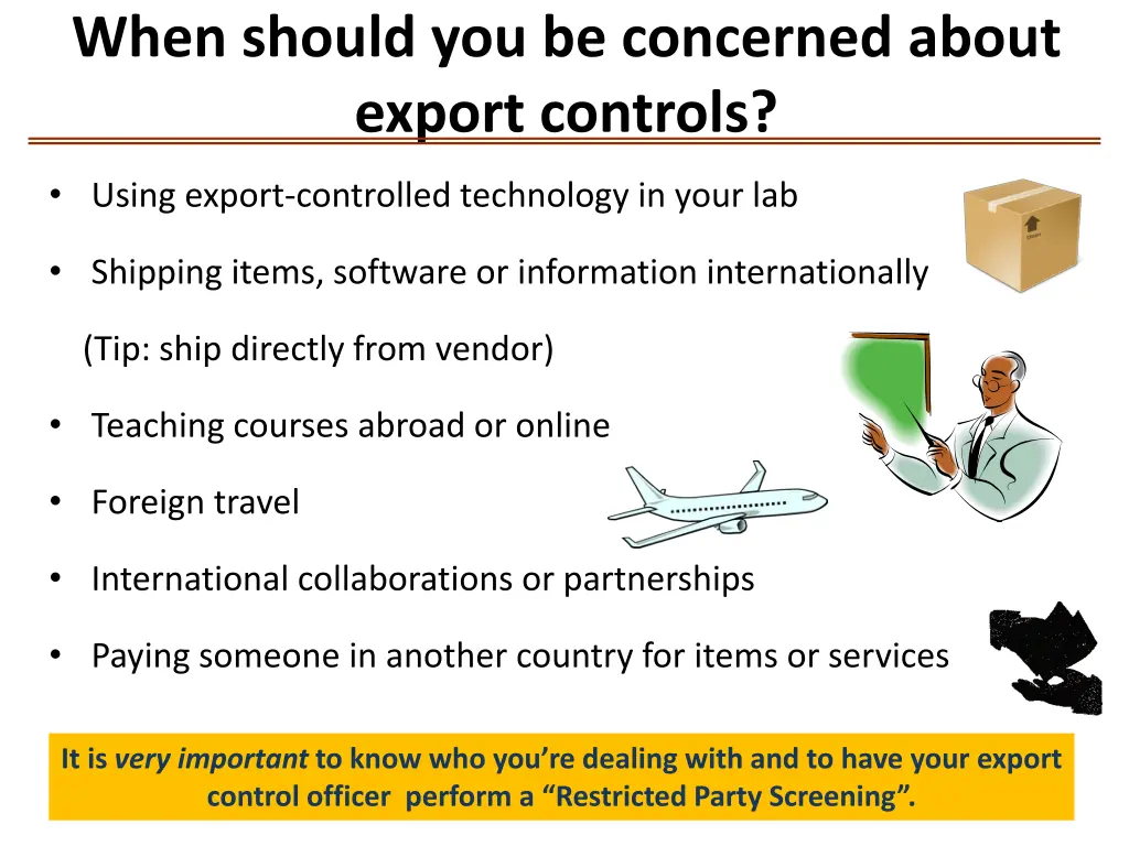 when should you be concerned about export controls