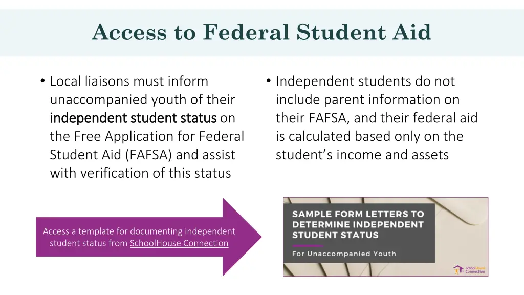 access to federal student aid