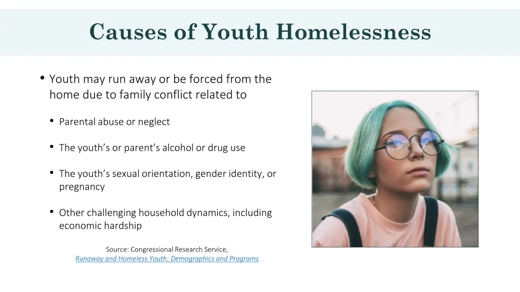 causes of youth homelessness