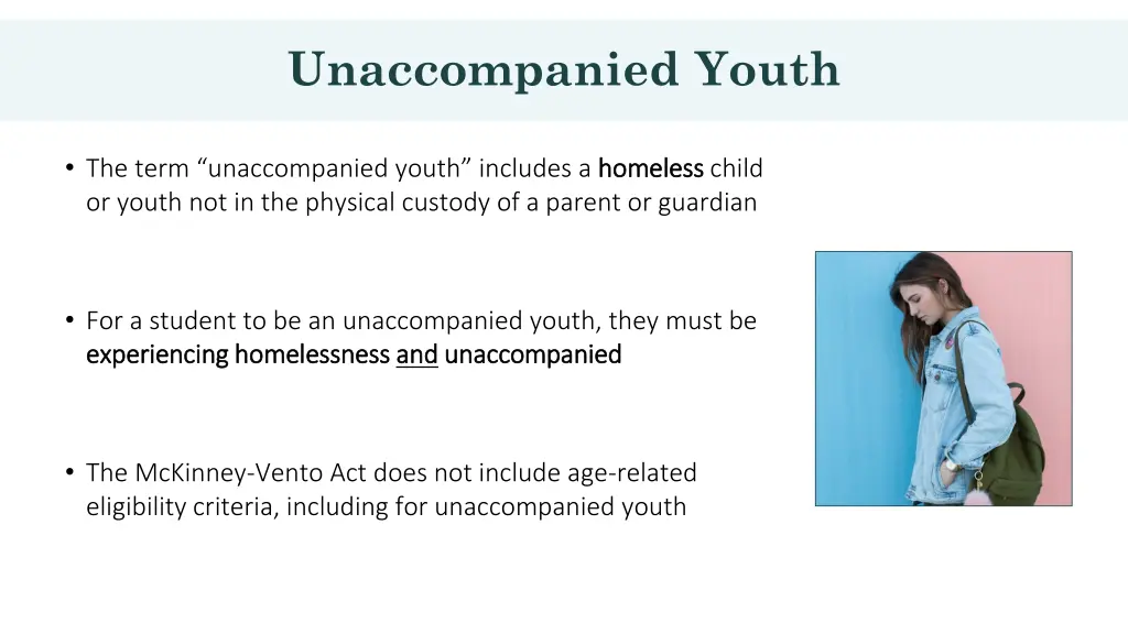 unaccompanied youth