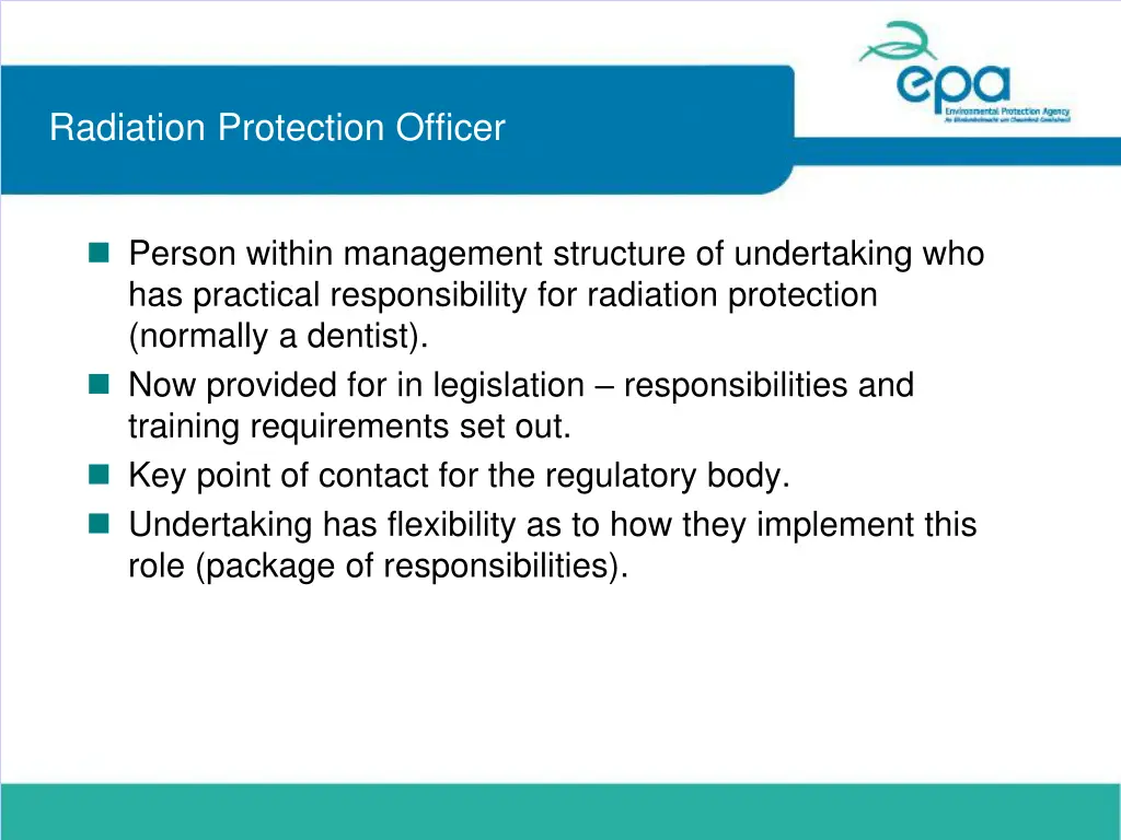 radiation protection officer