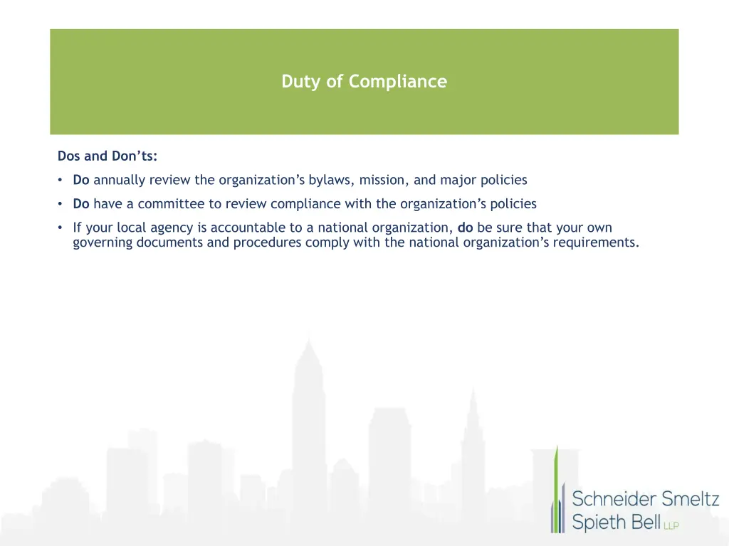 duty of compliance 1