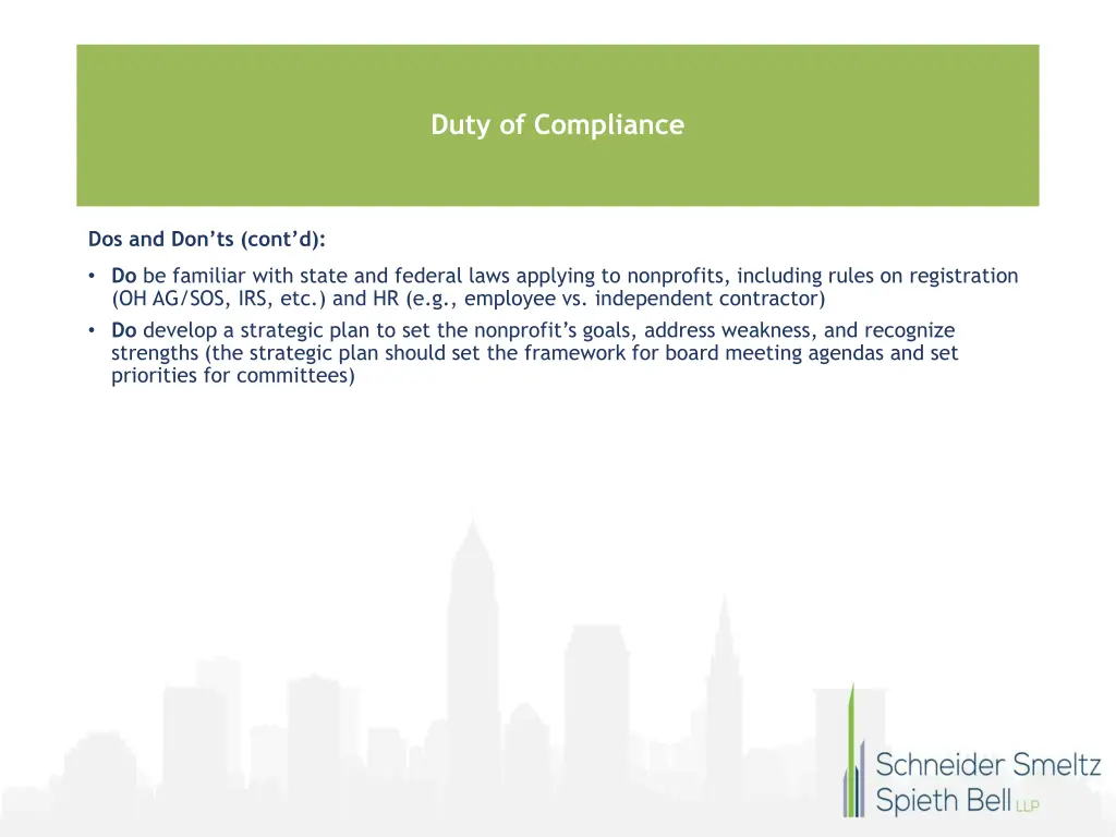 duty of compliance 2