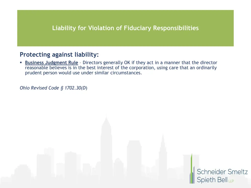 liability for violation of fiduciary 1