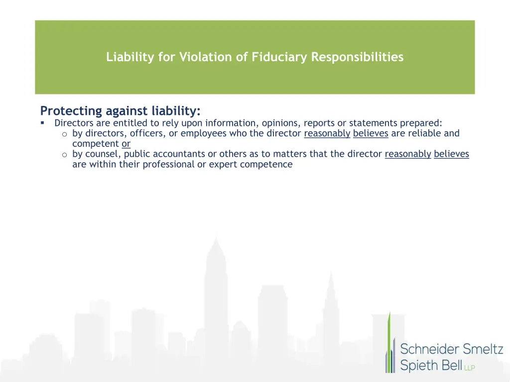 liability for violation of fiduciary 2