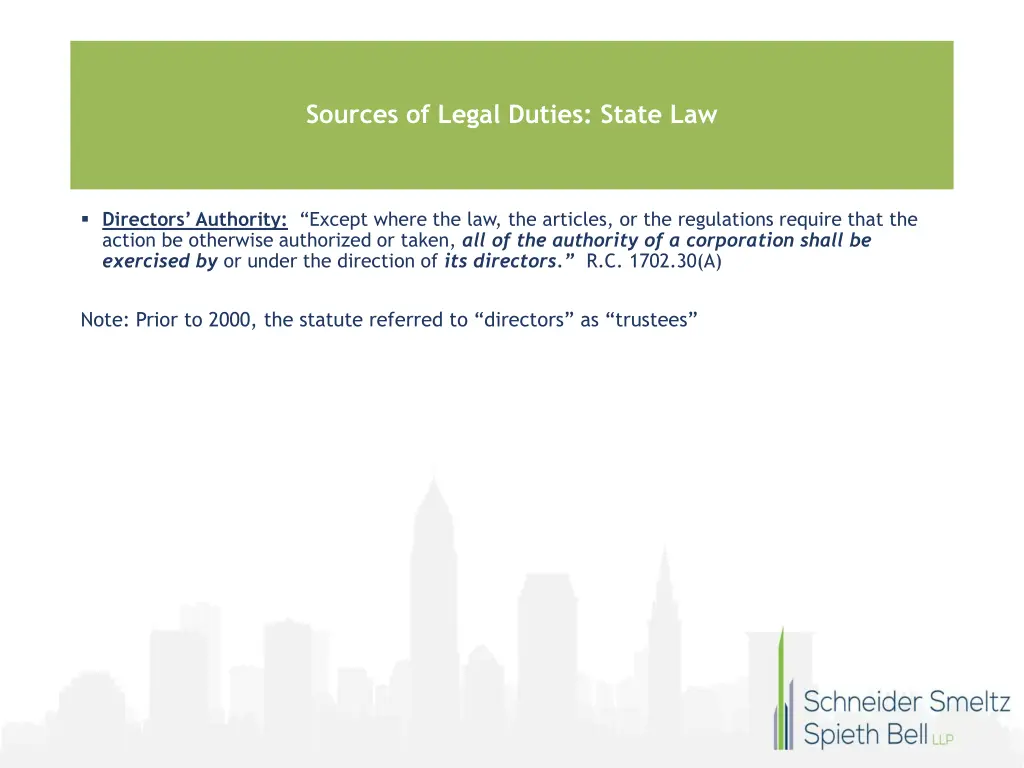 sources of legal duties state law