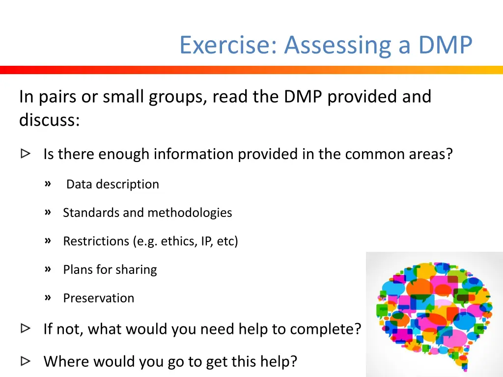 exercise assessing a dmp