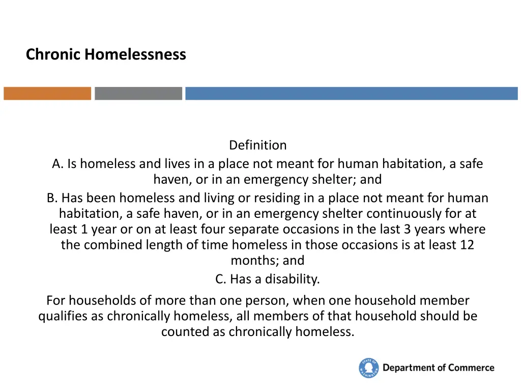 chronic homelessness