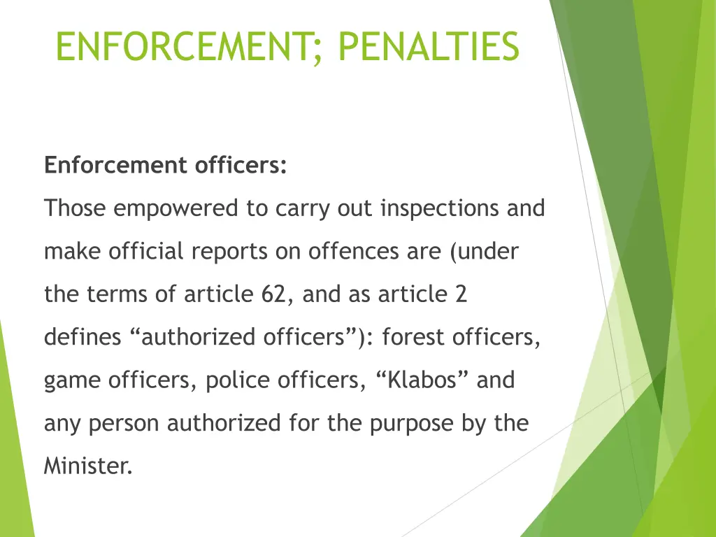 enforcement penalties