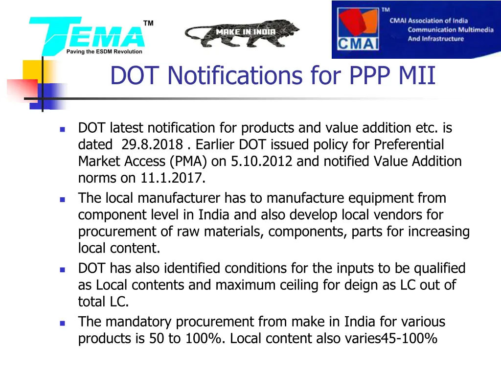 dot notifications for ppp mii