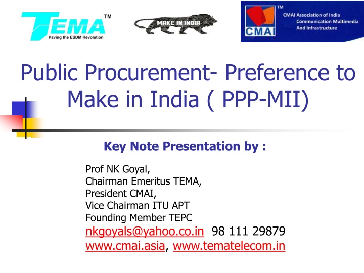 public procurement preference to make in india