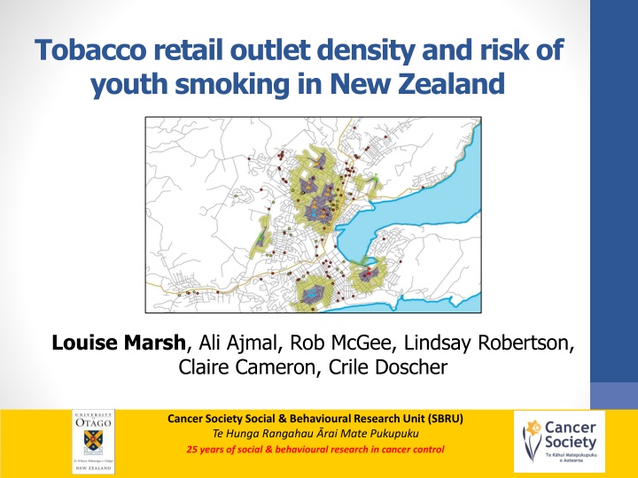 tobacco retail outlet density and risk of youth