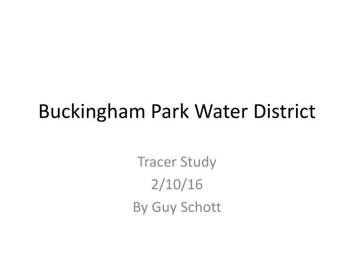 buckingham park water district