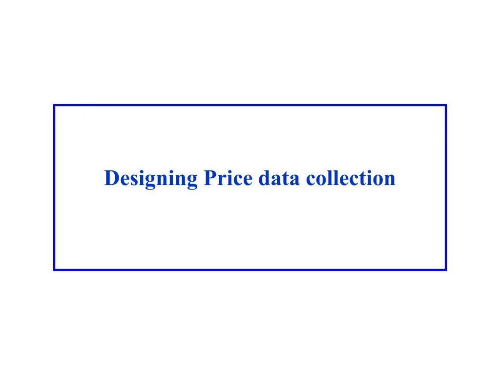 designing price data collection