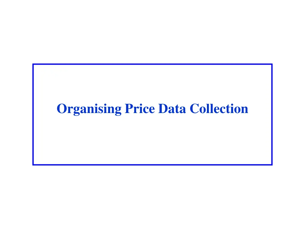 organising price data collection