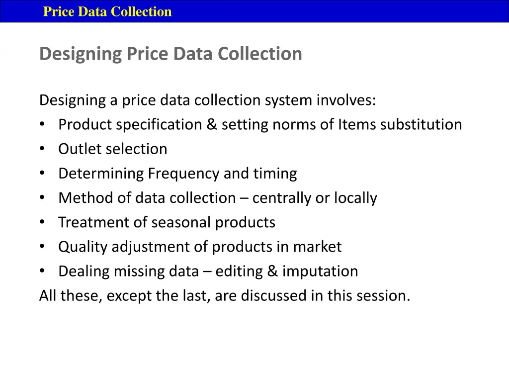 price data collection