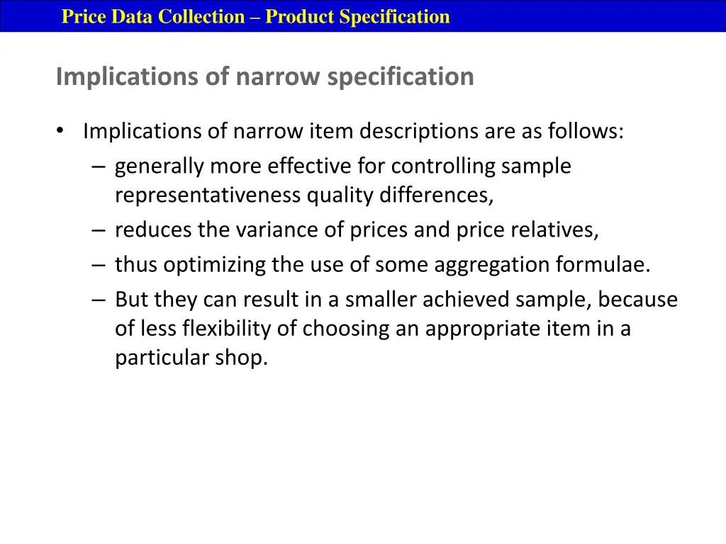 price data collection product specification 4