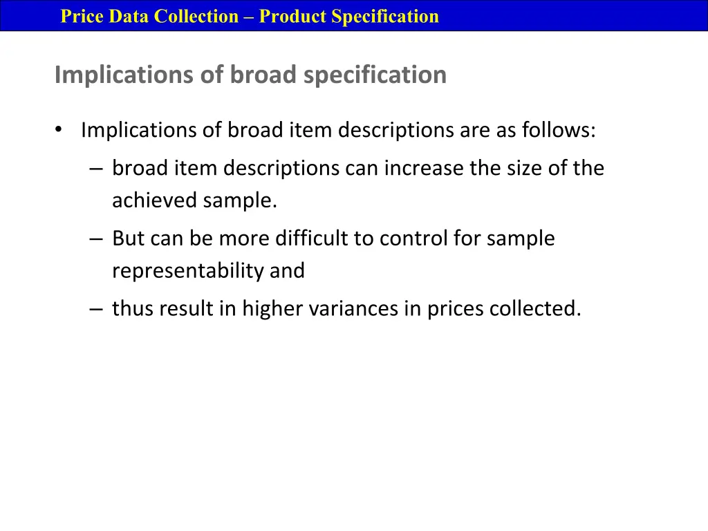 price data collection product specification 5