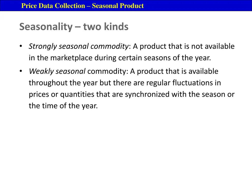 price data collection seasonal product 2