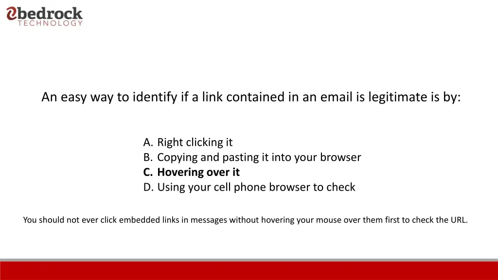 an easy way to identify if a link contained