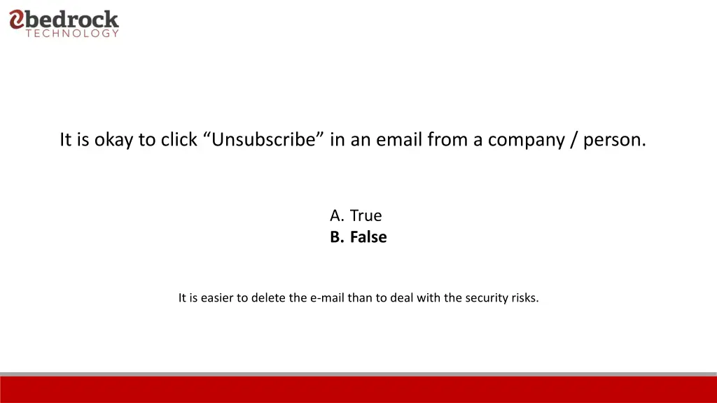 it is okay to click unsubscribe in an email from 1