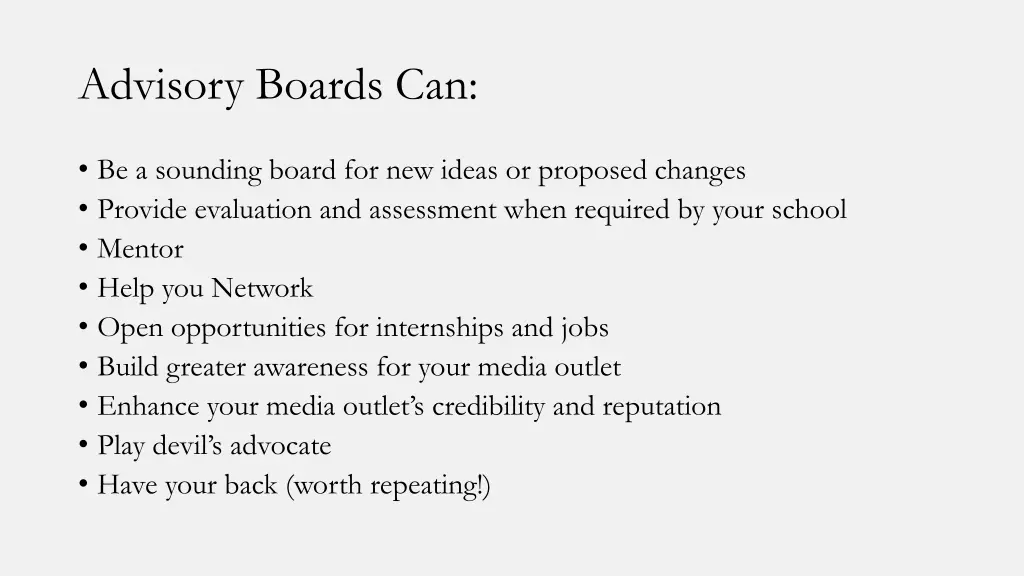 advisory boards can 1