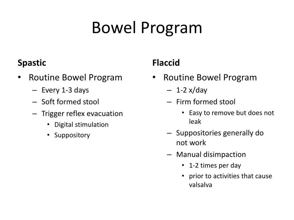 bowel program