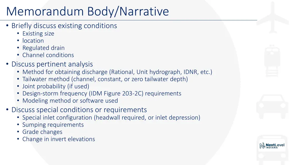 memorandum body narrative briefly discuss