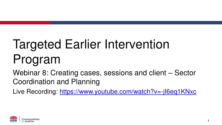 targeted earlier intervention program webinar