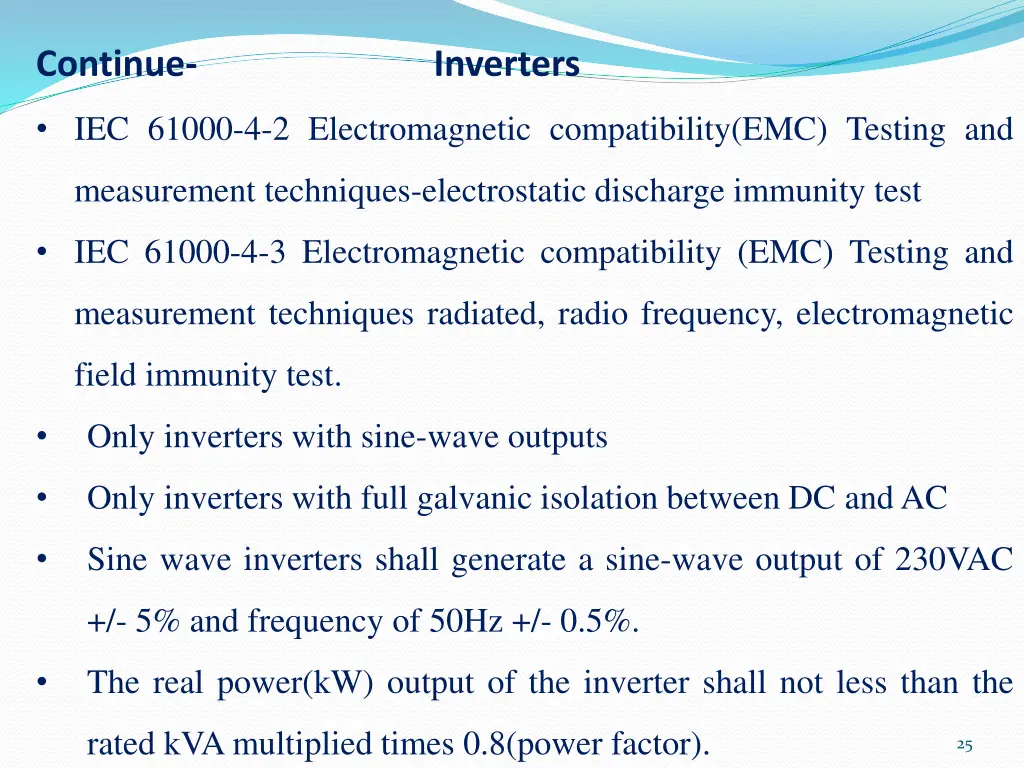 continue inverters