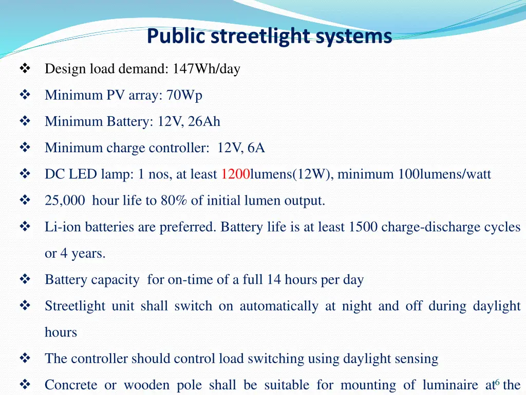 public streetlight systems