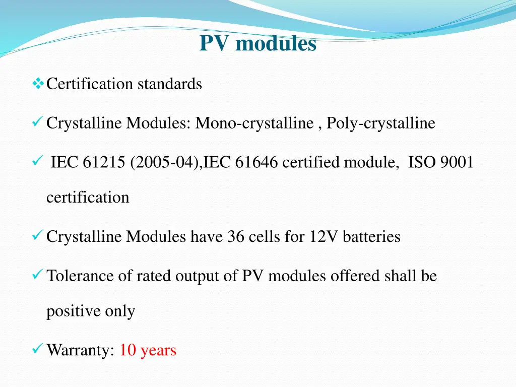 pv modules