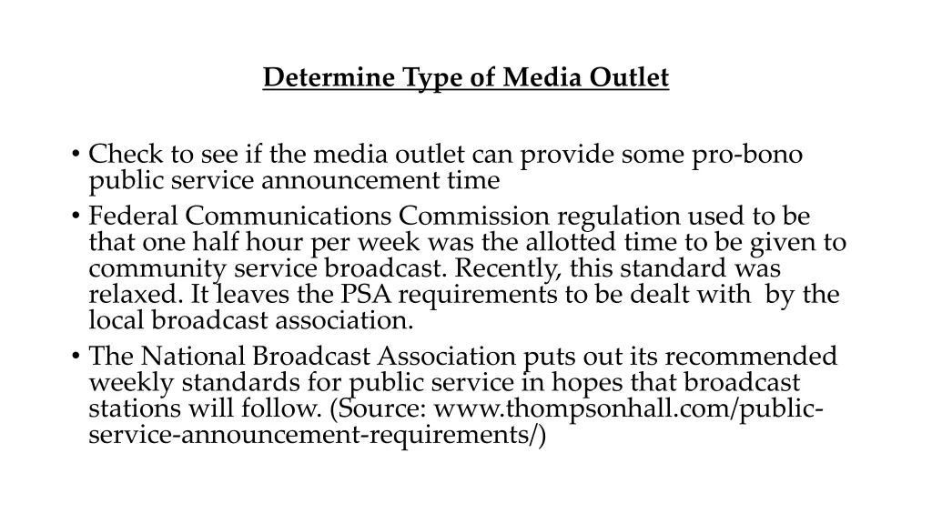 determine type of media outlet