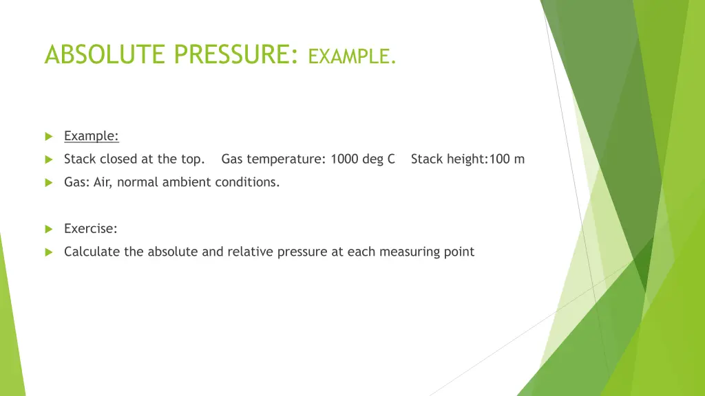 absolute pressure example